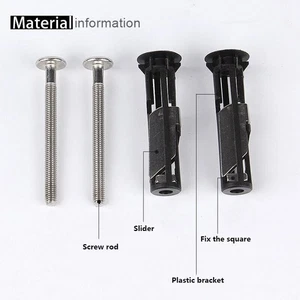 2PCS Heavy Duty Toilet Seat Fastener Bolt Kit Universal Toilet Seat Bolt Kit - - Picture 1 of 8