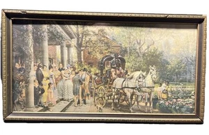 Walter Sadler? Southern Plantation Wedding History Print 21 1/2 x 11 3/4 x 3/4”. - Picture 1 of 18