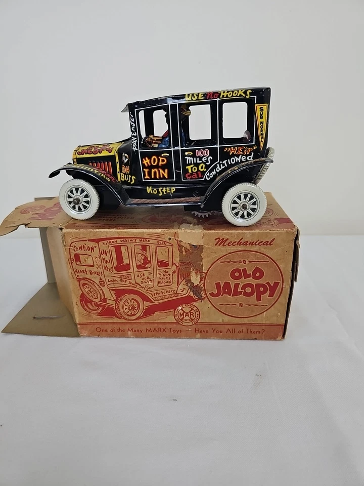 Juguetes Marx Años 50 Hojalata Cuerda Antigua Hojalata Jalopy con O Caja Foto 1 de 4