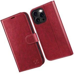 Compatible con Funda Cartera iPhone 16 Pro, Cuero PU Funda Folio Abatible con - Imagen 1 de 7