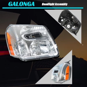 For Chevy Equinox 2005-2009 Headlights Headlamps Chrome Replacement Clear Lens - Picture 1 of 9