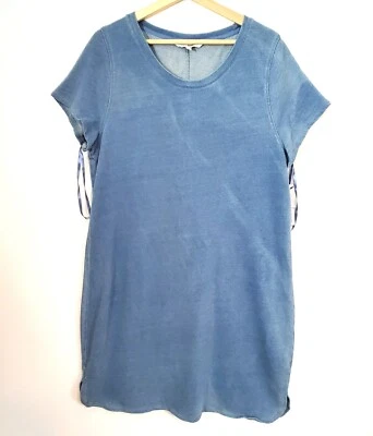Sonoma Informal Camiseta Vestido Mujer XL Azul Denim Sudadera Tejida Mangas Cortas Foto 1 de 4