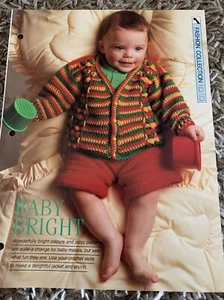 VINTAGE CREATIVE NEED￼LES PATTERN BABY BRIGHT CROCHET PATTERN IN DK YARN - Picture 1 of 3