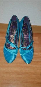 Blaue Satin Pumps - Bild 1 von 4