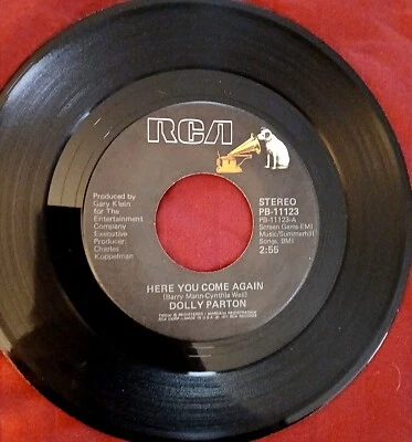Dolly Parton - Here You Come Again / Me and Little Andy - 45 Record Mint - Image 1 of 4