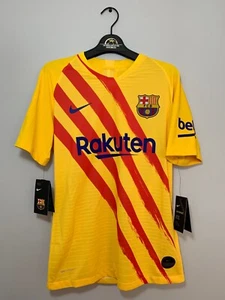 2019-20 Nike Vapor Knit Lionel Messi #10 Barcelona 4th Senyera Jersey BNWT NEW S - Picture 1 of 10