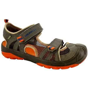 ML Boys Merrell Hydro Rapid Leather Water Sandals Shoes size 4W - Picture 1 of 7