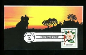 US FDC Barre #3193 Southern Magnolia flower plants 13/14 New York NY 1998 - Picture 1 of 2