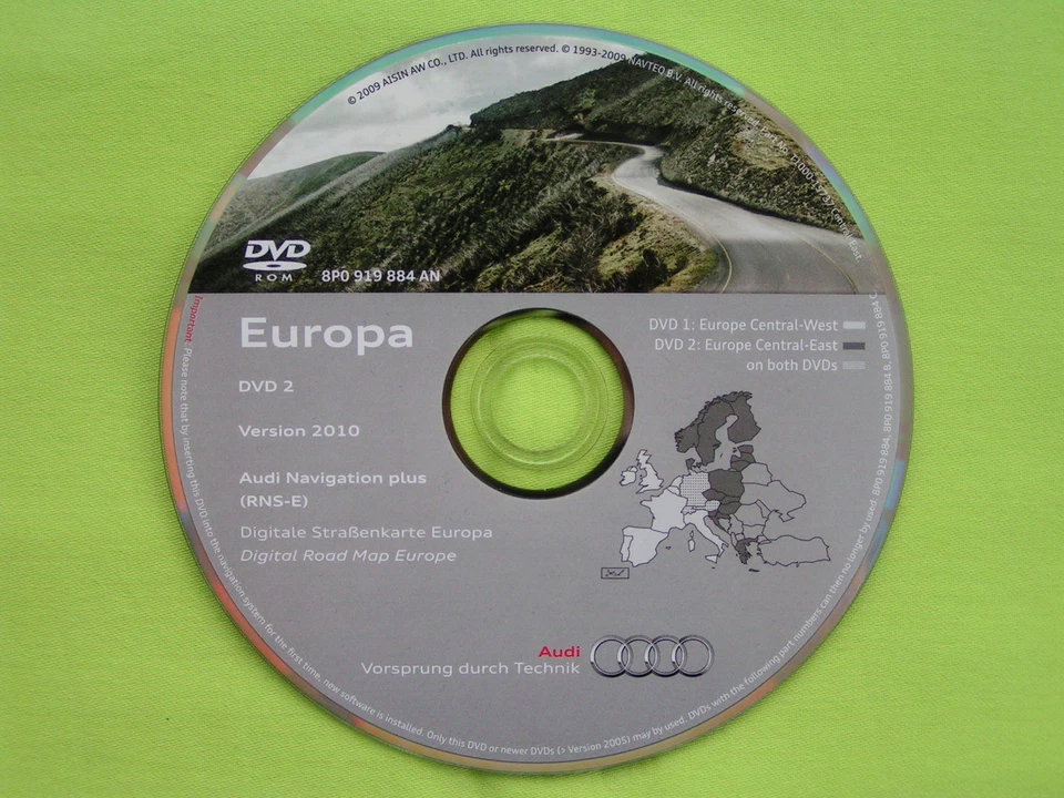 AUDI DVD NAVIGATION PLUS DEUTSCHLAND + EUROPA VERSION 2010 RNS-E A3 A4 A6 TT R8 - Bild 1 von 1