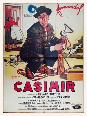 Affiche cinema originale de 1950 du film CASIMIR avec Fernandel  80x60 cm - Photo 1/4