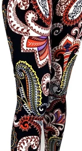Paisley Floral Multi Buttery Soft Leggings One Size  - Picture 1 of 3