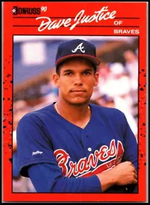 Donruss 1990 novato radiocontrol #704 Dave Justice ¡envío gratuito! - Imagen 1 de 2