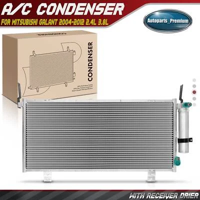 Condensador de aire acondicionado con receptor secador para Mitsubishi Galant 2004-2012 L4 2,4 L V6 3,8 L Foto 1 de 4