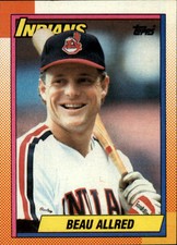 1990 Topps Baseball Card #419 Beau Allred RC