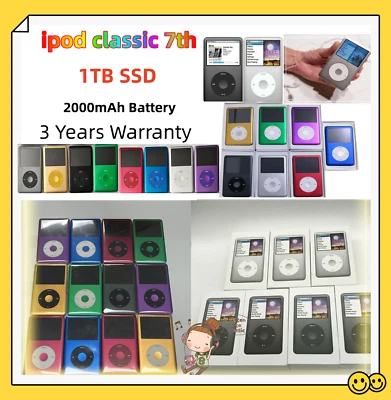 ✅✅NEW Apple iPod Classic 7th Gen 1TB SSD + LG 2000mAh - Sealed Box-BEST GIFT🎁🎁 - Image 1 of 4