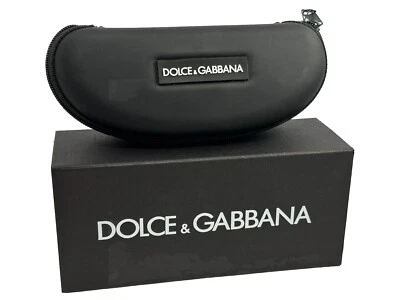 NUEVO Dolce & Gabbana Pequeño Negro Cremallera Semi Suave Estuche para Anteojos con Caja Cordón Foto 1 de 4