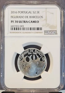 2016 PORTUGAL SILVER 2.5 EURO FIGURADO DE BARCELOS NGC PF 70 ULTRA CAMEO - Picture 1 of 3