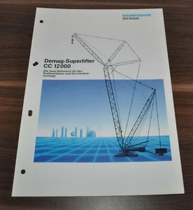 Demag Mannesmann Superlifter CC 12000 Raupenkran Crawler Crane Brochure Prospekt - Picture 1 of 3