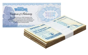 20 Zimbabwe 100 Billion Special Agro Cheque banknote 2008, P-64 USED COA! - Picture 1 of 3