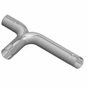 Lincoln Chrome 5 Inch Chrome Taper Lock Y Pipe Long Elbow For Peterbilt - Bild 1 von 1