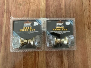 2*Vintage Legend Hardware Crystal Glass Door Knob Set spindle 805380 New Sealed - Picture 1 of 7