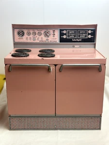 Vtg. 50's Wolverine Pink Doll Kitchen Fridge. - Picture 1 of 12