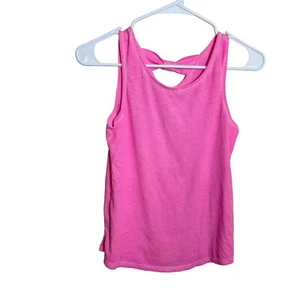 So Tank Top Girl's Large Pink (10-12) Solid Sleeveless Basic Twist Lightweight - Picture 1 of 7