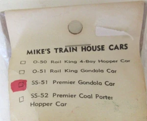 O SCALE BLUE MT.HOBBIES SS-12 ATLAS GONDOLA CAR GRAVEL LOAD  12 3/4"X 2" - Picture 1 of 3