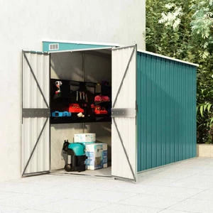 Storage Shed Wall-mounted Garden Shed for Backyard Galvanized Steel vidaXL - Picture 1 of 60