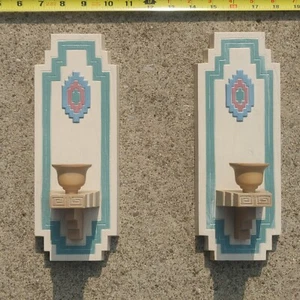 Aplique de pared vintage Burwood Products par de candelabros estilo suroeste # 3325 - Imagen 1 de 13