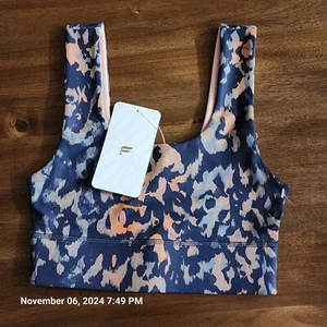 Fabletics Sport BH XXS Harlow Wende Midi Leopard Pfirsich Neu Mit Etikett  - Bild 1 von 4