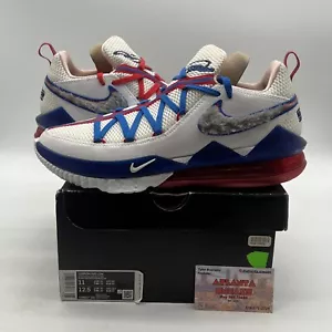 Size 11 - Nike LeBron 17 Low Tune Squad Blue Red White Grey Leather (CD5007-100) - Picture 1 of 8