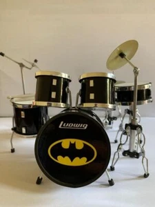 Miniature Drum Band Mini Black Scale 1:12 Instrument Musical Display Gift - Picture 1 of 6