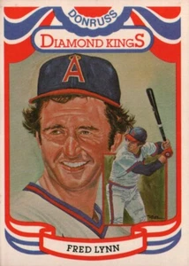 1984 Donruss Baseball #17a - Fred Lynn DK, ERR - California Angels 84-068 - Picture 1 of 2