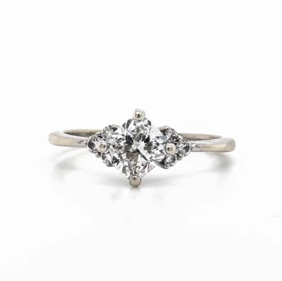 Natural Diamond  1 Carat Engagement Ring - White Gold 14k - Appraised GIA - Image 1 of 4