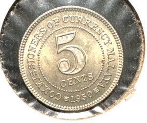 Malaya 1950 5 cents KM 7 BU - Picture 1 of 2