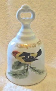 The Danbury Mint ~ Collezione Songbirds of America Bell ~ Western Tanager ~ Alto 5,25" - Foto 1 di 11