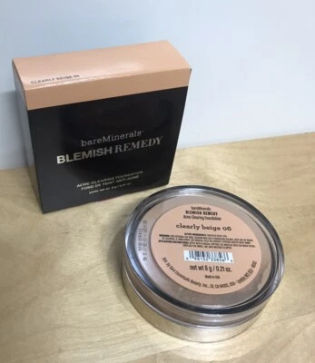 READ Bareminerals CLEARLY BEIGE 06 Blemish Remedy Foundation 0.21oz. 6g - Image 1 of 4