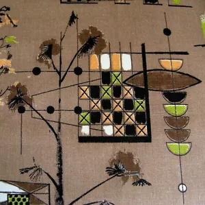 Spectrum Original Vintage MCM Fabric PARK ROW Mid Century Calder-Esque 46" X 34" - Picture 1 of 10