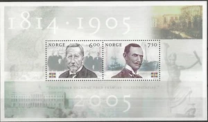 512 Norway 2004, NK 1569-70 BL 27 MNH, Michelsen-Haakon VII, MI BL 28, SC 1431a - Picture 1 of 1