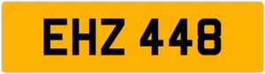 EHZ 448 E 3x3 DATELESS PRIVATE NUMBER PLATE EM EMM EMMA EVE EVA EUAN ERIC ELA ED - Picture 1 of 1