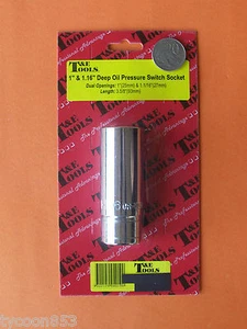 DUAL SIZED SOCKET 1" & 1-1/16" to reach DEEP OIL PRESSURE SWITCH - T&E 4019 - Picture 1 of 3
