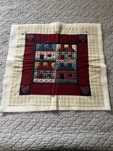 Unfinished Quilt Topper Pillow County Themed 17.5 x 17.5 - Picture 1 of 8