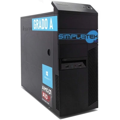 Lenovo M78 AMD A10 3.70GHZ RS232 32GB 2TB Windows 11 PC Desktop Fixed Tower - Image 1 of 4