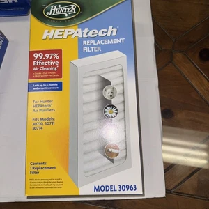 30963 Hunter HEPAtech Replacement Filter 30963 Air Purifier Fits 30710 30711 307 - Picture 1 of 2