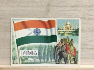 1956 Topps Flags of the World Card # 34 India - Picture 1 of 9