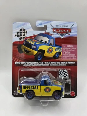 Disney Pixar Cars Dexter Hoover com bandeira quadriculada relâmpago brinquedo filme McQueen - Imagem 1 de 2