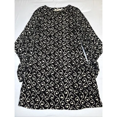 Aryeh 黑色和象牙色毛衣连衣裙长角度喇叭袖女式中号全新带标签 — 第 1/4 张图片