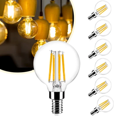 G16.5 LED Bulb 60W Dimmable 2700K Warm White 5W 120V, 6 Pack High Output Led G16 - Image 1 of 4