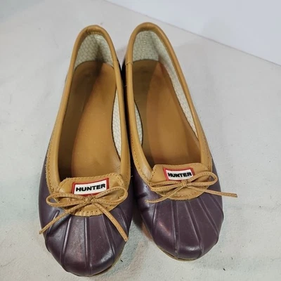 Hunter Goma Borgoña Jaylen Impermeables Zapatos Planos Mujer Lluvia Mujer’s Talla 9 Foto 1 de 4